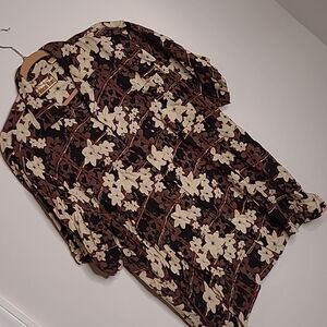 Caribbean  blues sz L button front shirt